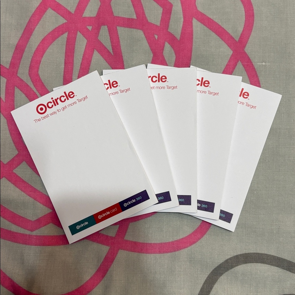 5 Count of Target Circle Notepads